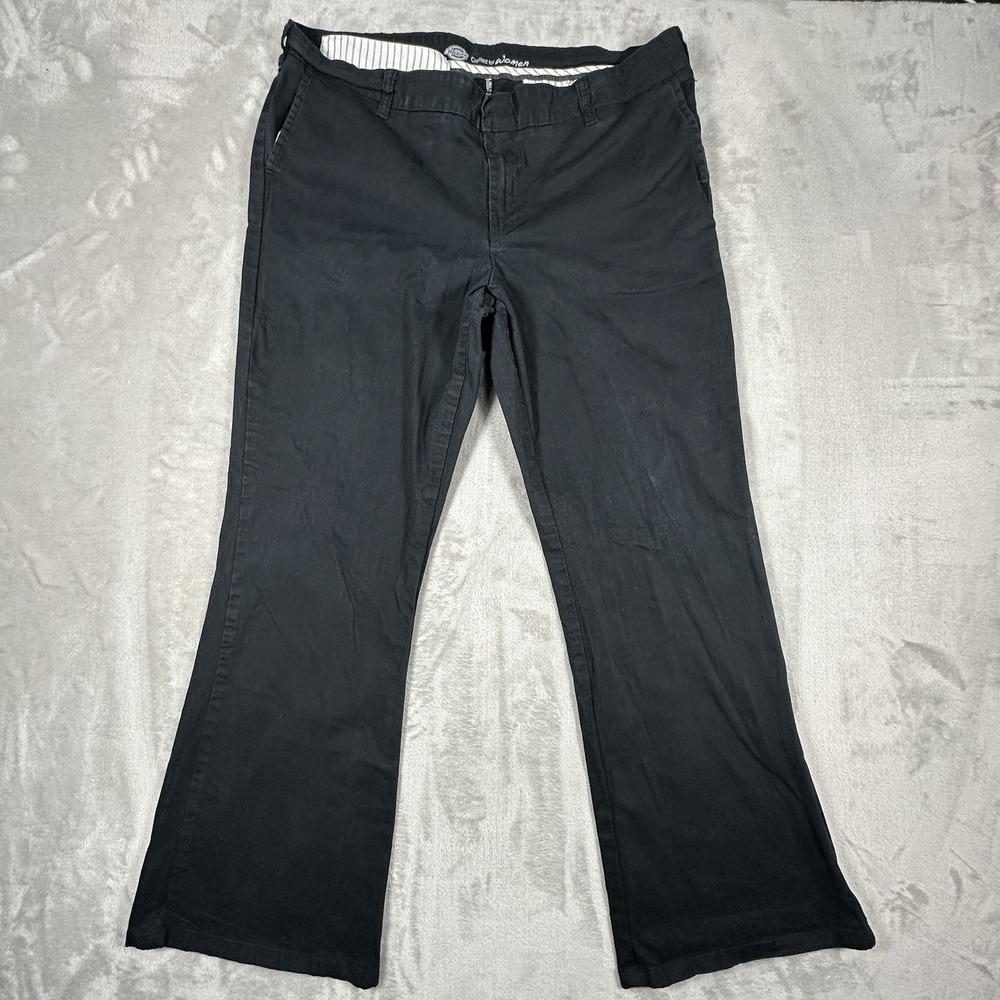 Dickies Crafted For Women Slim Fit Work Pants Womens Size 18 Regular Black Pant